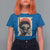 African American Female Samurai Warrior T Shirt For Women Japanese Art Black Onna Bugeisha