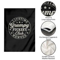 Grumpy Fucker's Club Lifetime Member Garden Flag