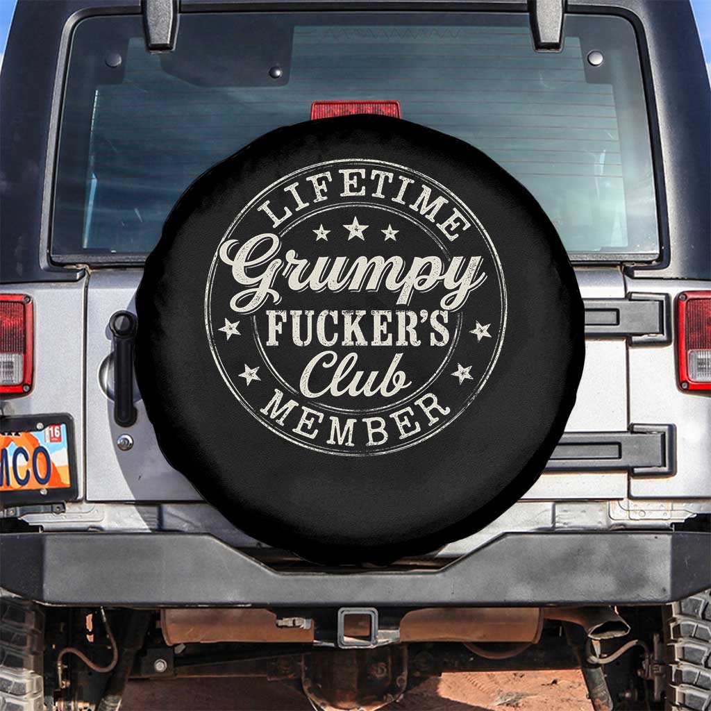 Grumpy Fucker's Club Lifetime Member Spare Tire Cover