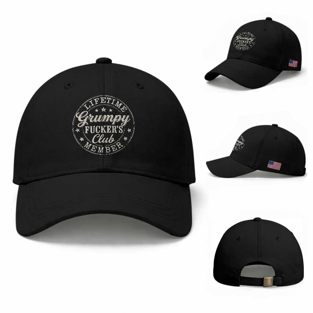 Grumpy Fucker's Club Lifetime Member Baseball Cap