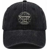 Grumpy Fucker's Club Lifetime Member Washed Cotton Baseball Cap