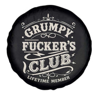 Grumpy Fucker's Club Lifetime Member Spare Tire Cover Funny Sarcastic