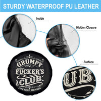 Grumpy Fucker's Club Lifetime Member Spare Tire Cover Funny Sarcastic