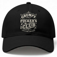 Grumpy Fucker's Club Lifetime Member Baseball Cap Funny Sarcastic