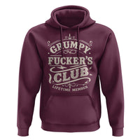 Grumpy Fucker's Club Lifetime Member Hoodie Funny Sarcastic