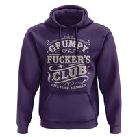 Grumpy Fucker's Club Lifetime Member Hoodie Funny Sarcastic