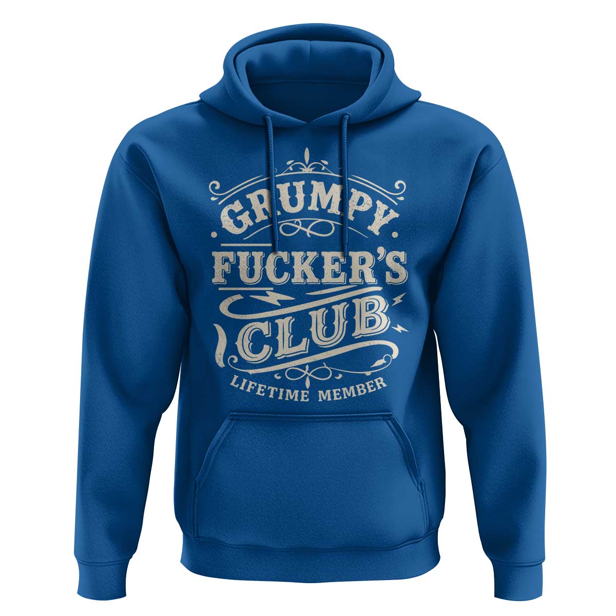 Grumpy Fucker's Club Lifetime Member Hoodie Funny Sarcastic