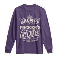 Grumpy Fucker's Club Lifetime Member Long Sleeve Shirt Funny Sarcastic