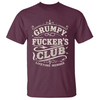 Grumpy Fucker's Club Lifetime Member T Shirt Funny Sarcastic