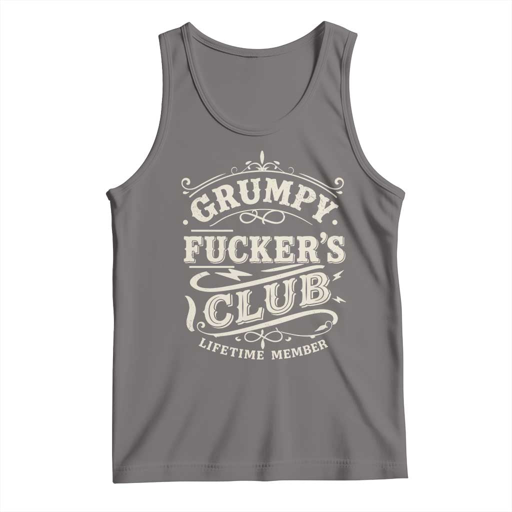 Grumpy Fucker's Club Lifetime Member Tank Top Funny Sarcastic