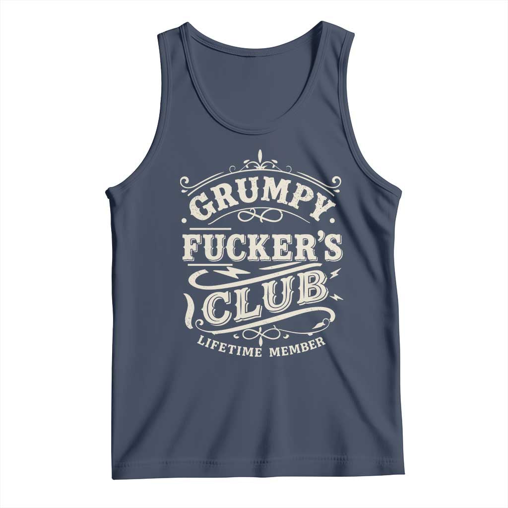 Grumpy Fucker's Club Lifetime Member Tank Top Funny Sarcastic