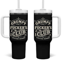 Grumpy Fucker's Club Lifetime Member Tumbler With Handle Funny Sarcastic