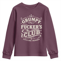 Grumpy Fucker's Club Lifetime Member Youth Sweatshirt Funny Sarcastic
