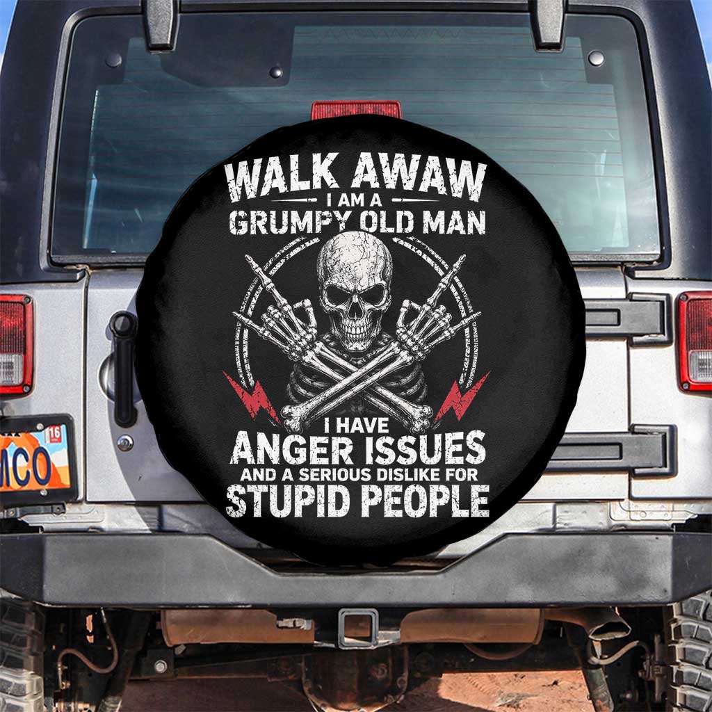 Walk Away I Am A Grumpy Old Man I Have Anger Issues Spare Tire Cover Funny Senior Citizen