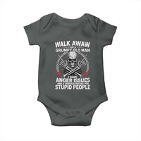 Walk Away I Am A Grumpy Old Man I Have Anger Issues Baby Onesie Funny Senior Citizen