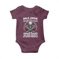 Walk Away I Am A Grumpy Old Man I Have Anger Issues Baby Onesie Funny Senior Citizen