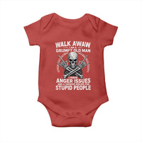 Walk Away I Am A Grumpy Old Man I Have Anger Issues Baby Onesie Funny Senior Citizen