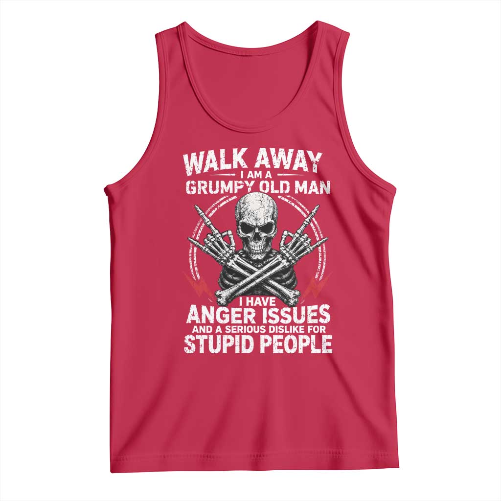 Walk Away I Am A Grumpy Old Man I Have Anger Issues Tank Top Funny Senior Citizen