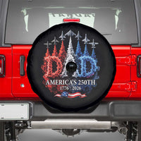Dad USA 250th Anniversary Spare Tire Cover Jet Fighter American Flag Father's Day 4th of July