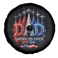 Dad USA 250th Anniversary Spare Tire Cover Jet Fighter American Flag Father's Day 4th of July