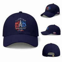 Dad USA 250th Anniversary Baseball Cap Jet Fighter American Flag Father's Day 4th of July