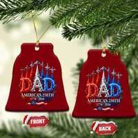 Dad USA 250th Anniversary Ceramic Ornament Jet Fighter American Flag Father's Day 4th of July