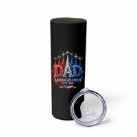 Dad USA 250th Anniversary Skinny Tumbler Jet Fighter American Flag Father's Day 4th of July