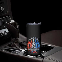 Dad USA 250th Anniversary Skinny Tumbler Jet Fighter American Flag Father's Day 4th of July
