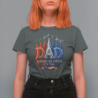 Dad USA 250th Anniversary T Shirt For Women Jet Fighter American Flag Father's Day 4th of July