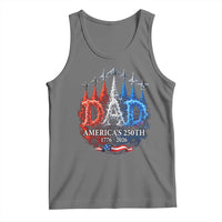 Dad USA 250th Anniversary Tank Top Jet Fighter American Flag Father's Day 4th of July
