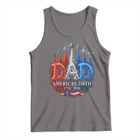 Dad USA 250th Anniversary Tank Top Jet Fighter American Flag Father's Day 4th of July