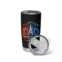 Dad USA 250th Anniversary Tumbler Cup Jet Fighter American Flag Father's Day 4th of July