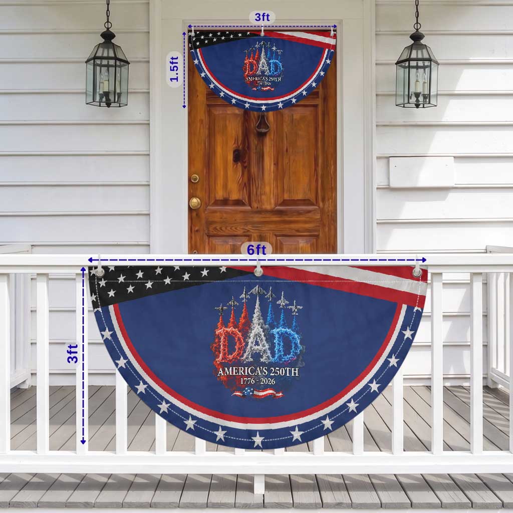 Dad USA 250th Anniversary Patriotic Fan Flag Jet Fighter American Flag Father's Day 4th of July
