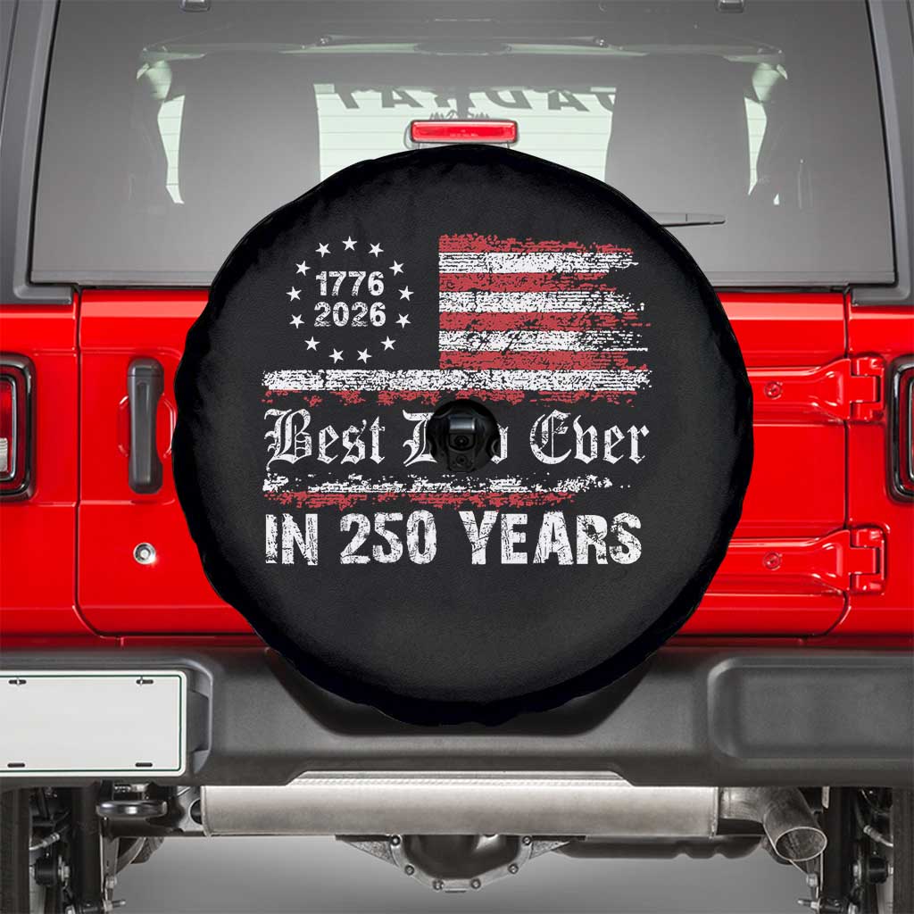 Dad USA 250th Anniversary Spare Tire Cover Best Father Ever In 250 Years Vintage American Flag