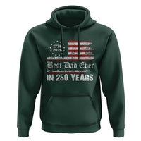 Dad USA 250th Anniversary Hoodie Best Father Ever In 250 Years Vintage American Flag