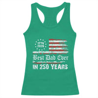 Dad USA 250th Anniversary Racerback Tank Top Best Father Ever In 250 Years Vintage American Flag