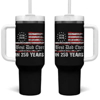 Dad USA 250th Anniversary Tumbler With Handle Best Father Ever In 250 Years Vintage American Flag