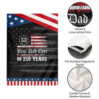 Dad USA 250th Anniversary Patriotic Garden Flag Best Father Ever In 250 Years Vintage American Flag