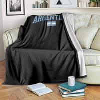 Argentina Sports Throwback Design Vintage Argentinian Flag Throw Blanket
