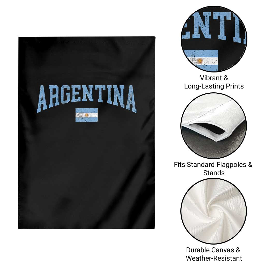 Argentina Sports Throwback Design Vintage Argentinian Flag Garden Flag