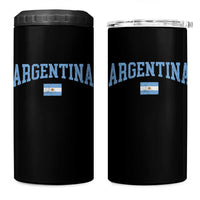 Argentina Sports Throwback Design Vintage Argentinian Flag 4 in 1 Can Cooler Tumbler