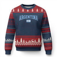 Argentina Sports Throwback Design Vintage Argentinian Flag Ugly Christmas Sweater