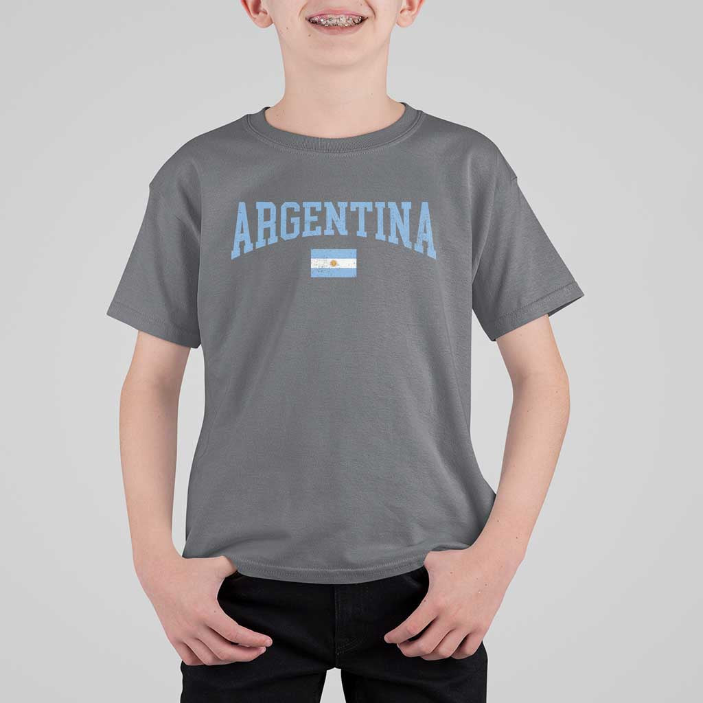 Argentina Sports Throwback Design Vintage Argentinian Flag T Shirt For Kid