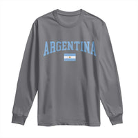 Argentina Sports Throwback Design Vintage Argentinian Flag Long Sleeve Shirt