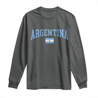 Argentina Sports Throwback Design Vintage Argentinian Flag Long Sleeve Shirt