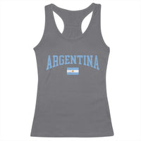 Argentina Sports Throwback Design Vintage Argentinian Flag Racerback Tank Top