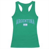 Argentina Sports Throwback Design Vintage Argentinian Flag Racerback Tank Top