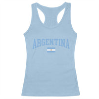 Argentina Sports Throwback Design Vintage Argentinian Flag Racerback Tank Top