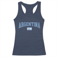 Argentina Sports Throwback Design Vintage Argentinian Flag Racerback Tank Top