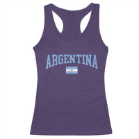 Argentina Sports Throwback Design Vintage Argentinian Flag Racerback Tank Top